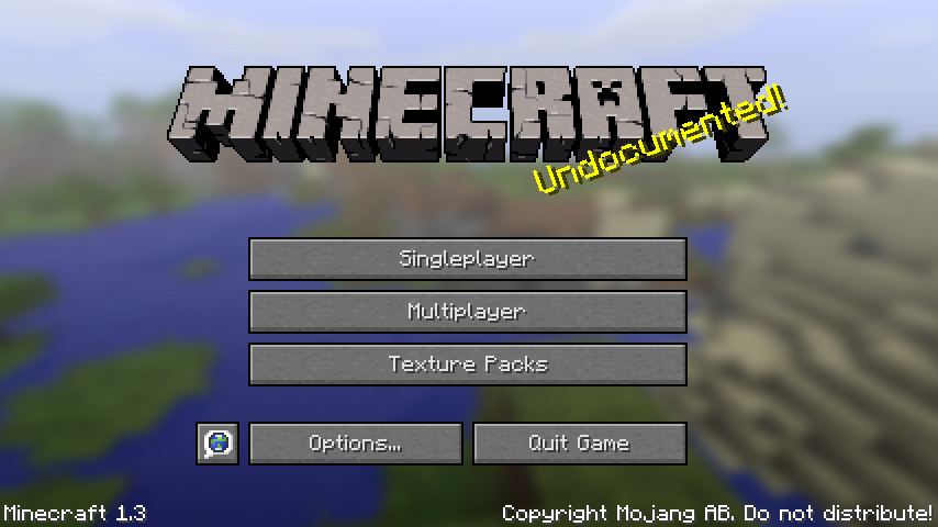 MINECRAFT 1.3.0
